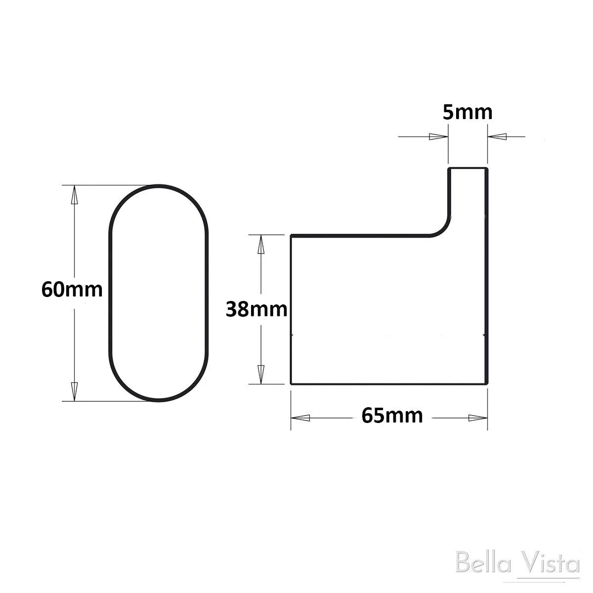 Robe Hook - Pradus - 'Curved'