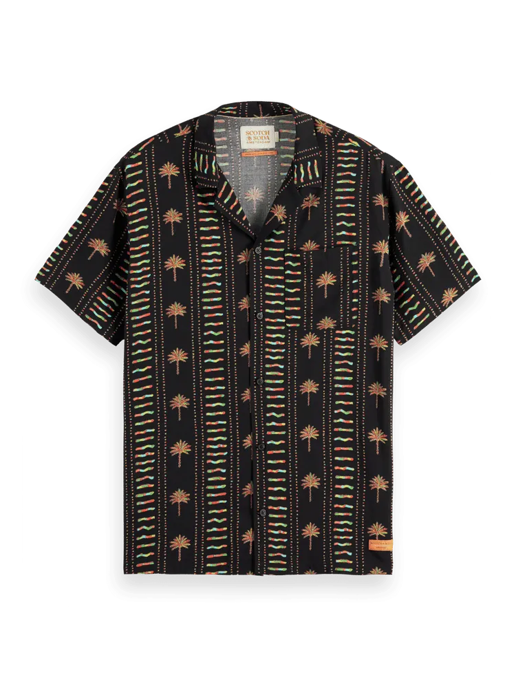 SCOTCH&SODA - Allover Printed Viscose Short Sleeve Shirt