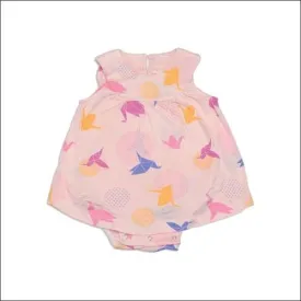 Silkberry Baby Bamboo Skirt Bodysuit (Origami Print)