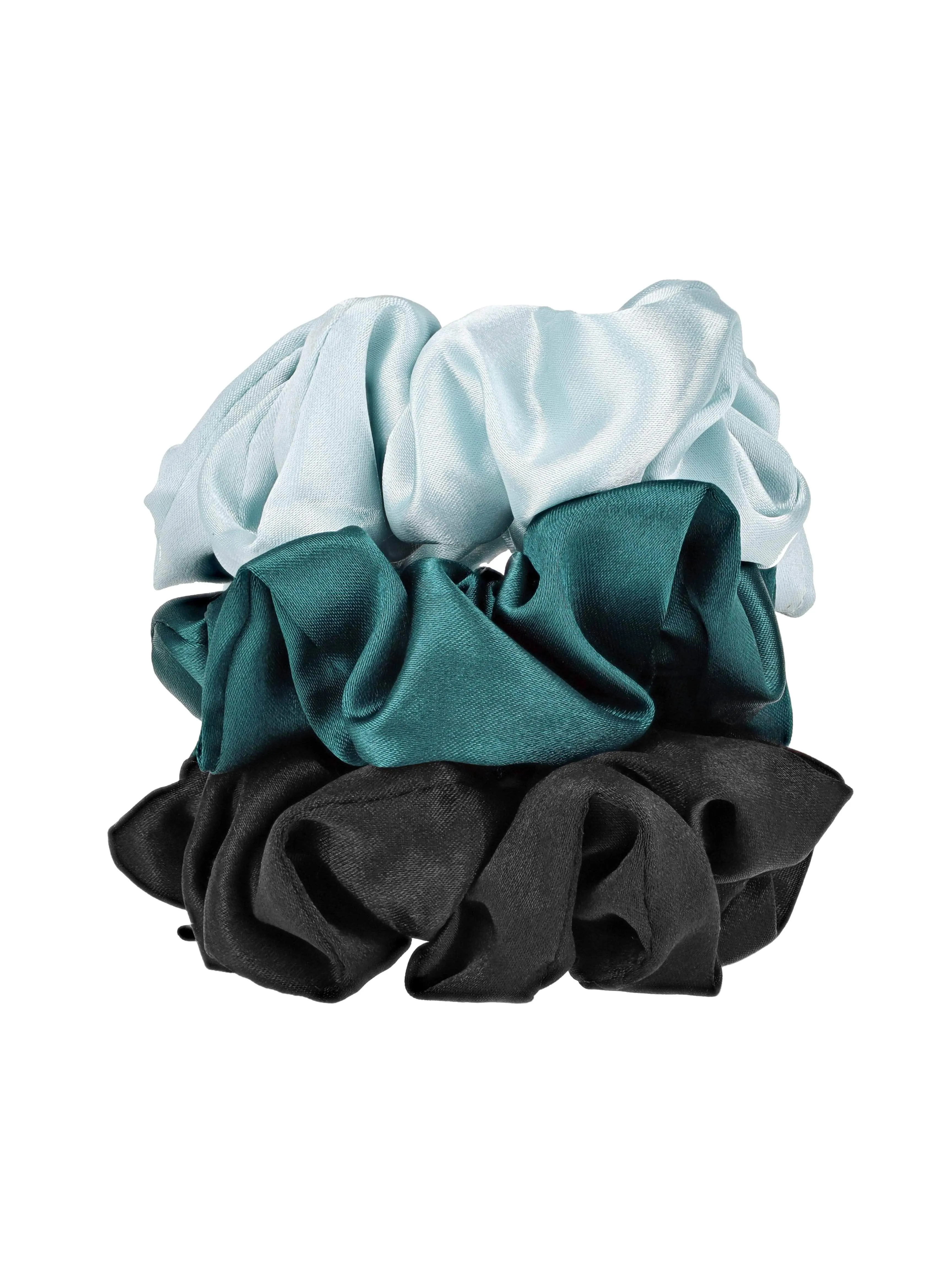 Silky Knots Hair Scrunchies 3 Pack - Marine