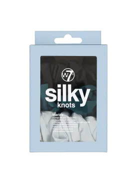 Silky Knots Hair Scrunchies 3 Pack - Marine