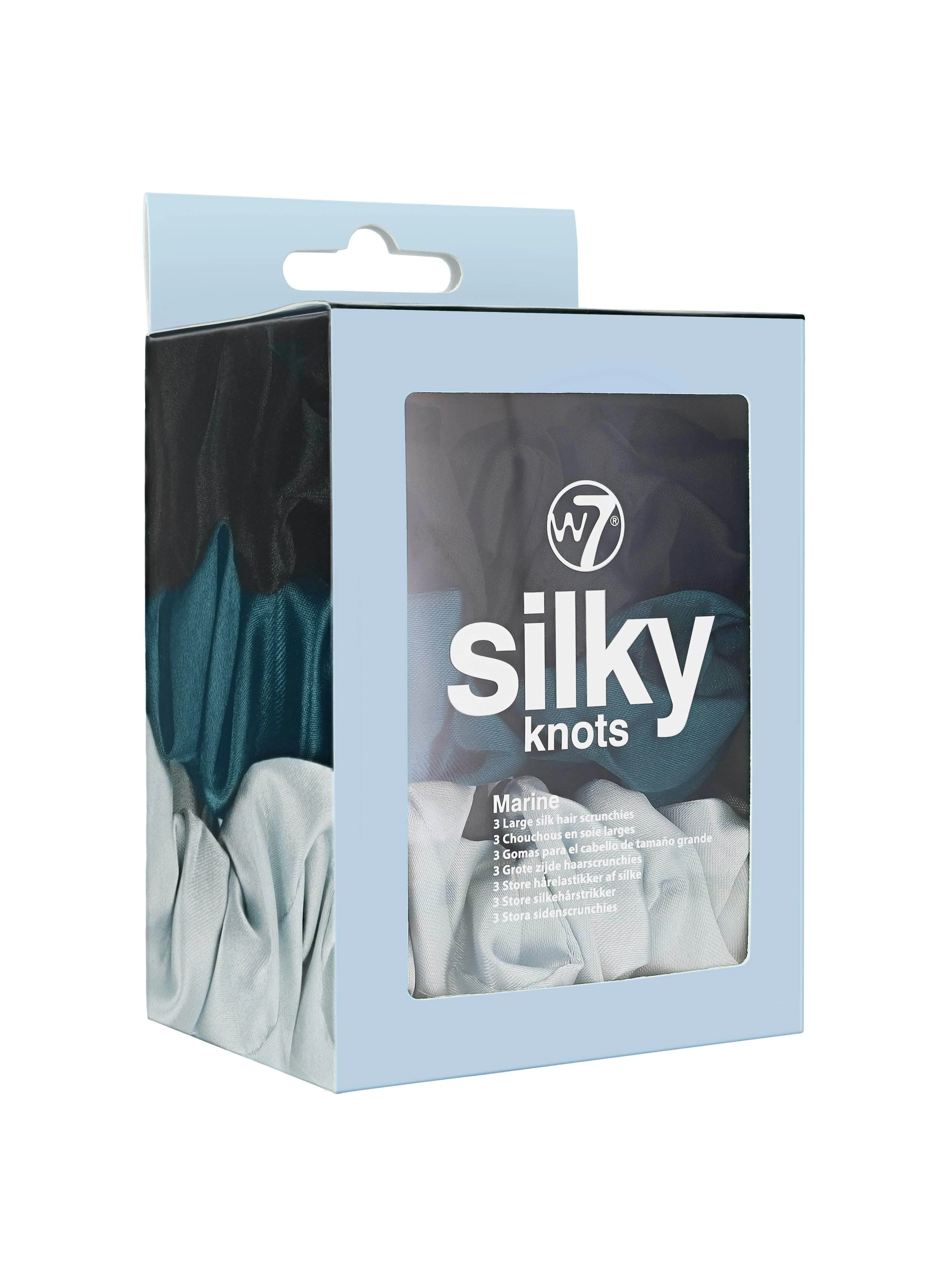 Silky Knots Hair Scrunchies 3 Pack - Marine