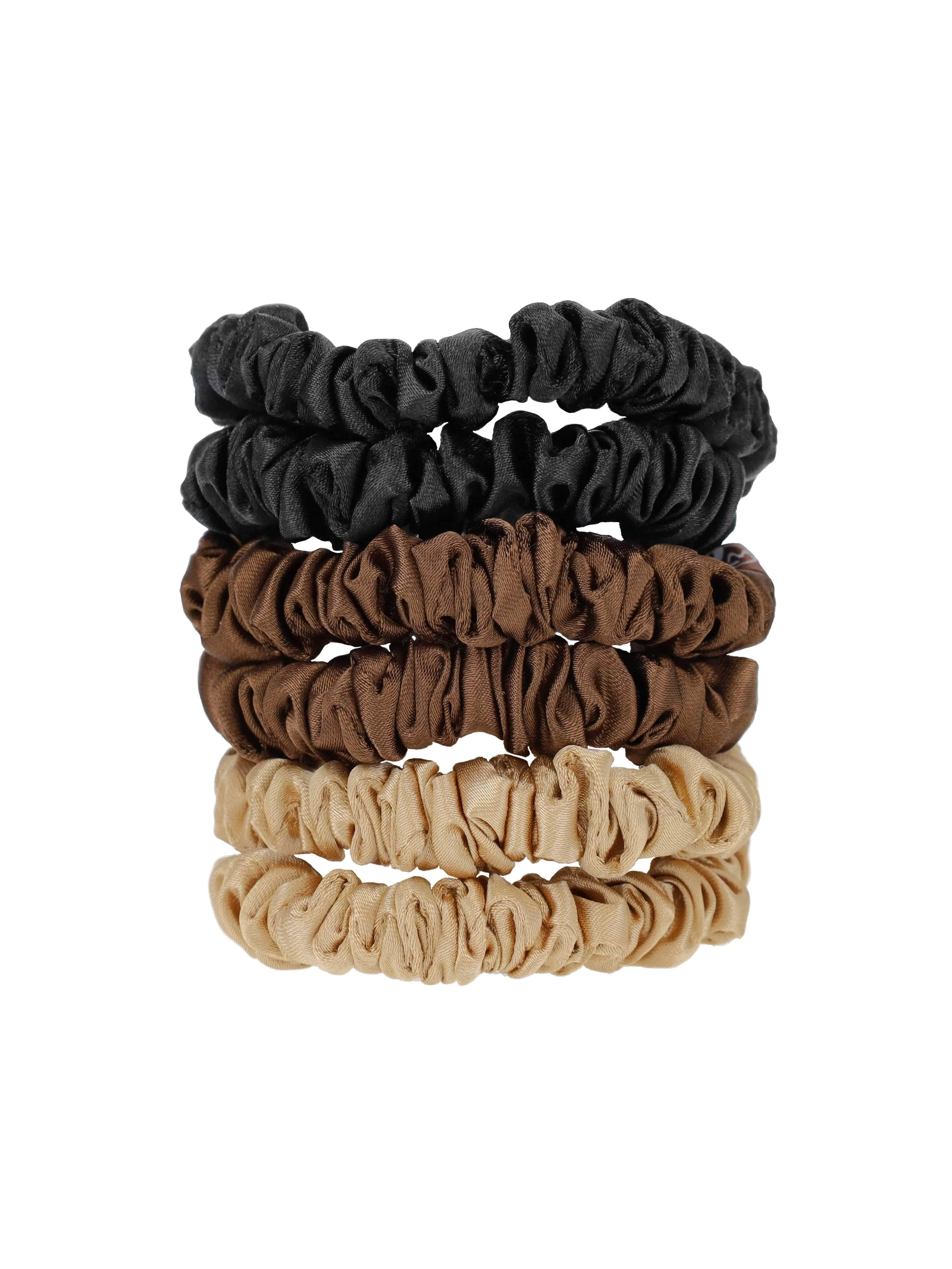 Silky Knots Hair Scrunchies 6 Pack - Fall