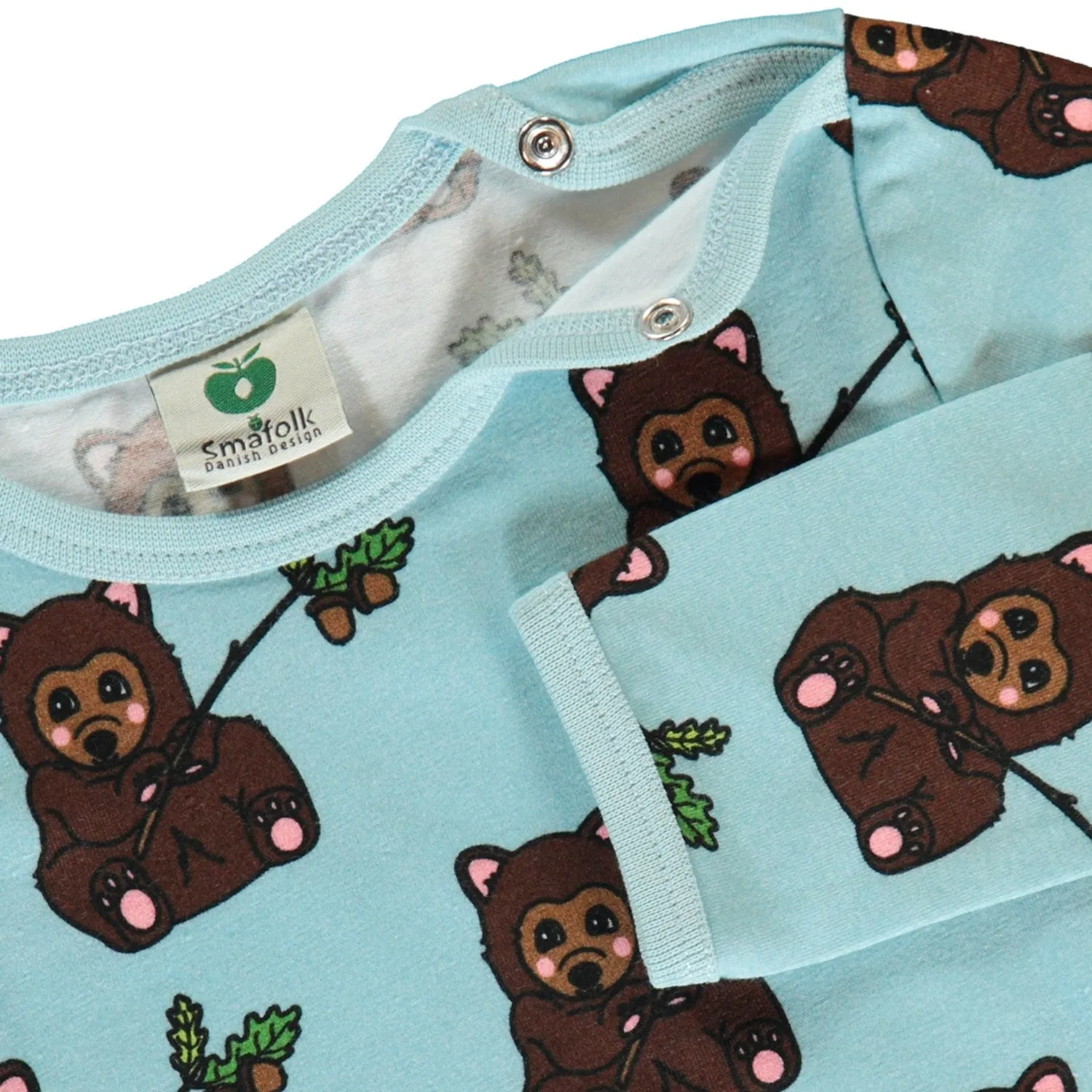 Småfolk Stratosphere Long Sleeve Bodysuit with Bear Cub