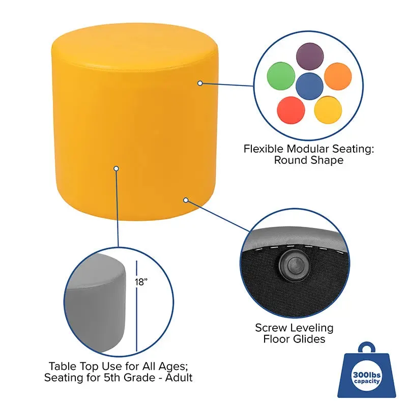 Soft Seating Flexible Circle for Classrooms and Common Spaces - 18" Seat Height