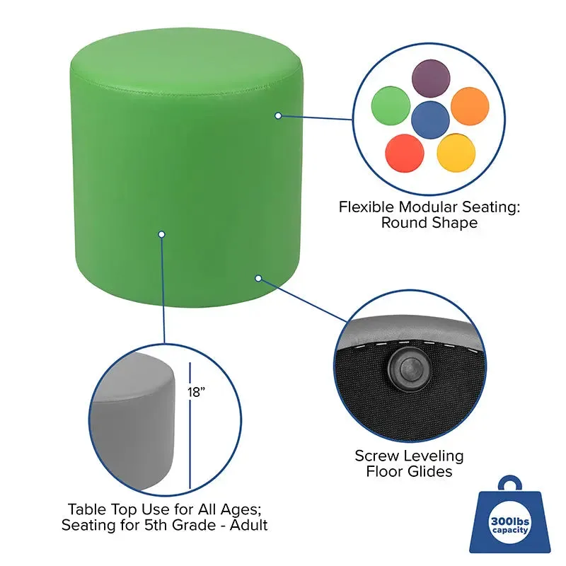 Soft Seating Flexible Circle for Classrooms and Common Spaces - 18" Seat Height