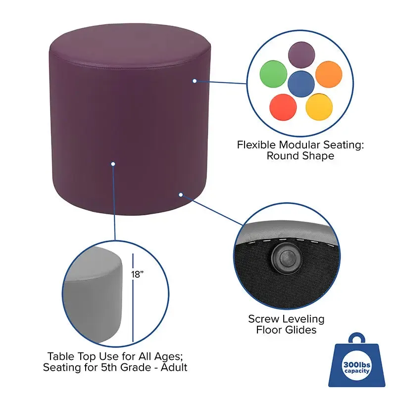 Soft Seating Flexible Circle for Classrooms and Common Spaces - 18" Seat Height