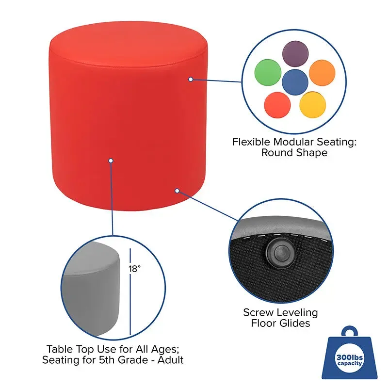 Soft Seating Flexible Circle for Classrooms and Common Spaces - 18" Seat Height