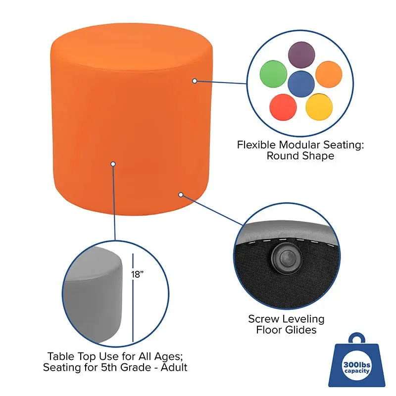 Soft Seating Flexible Circle for Classrooms and Common Spaces - 18" Seat Height