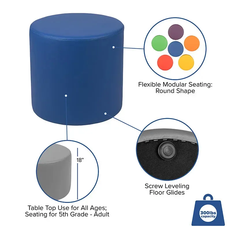 Soft Seating Flexible Circle for Classrooms and Common Spaces - 18" Seat Height