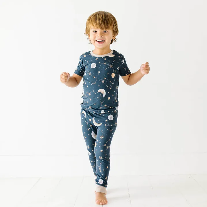 Starry Night Mini Ribbed Two Piece Jammie Set (18-24 mth- 5T)