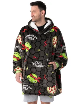 Teenage Mutant Ninja Turtles Men's Grey Blanket Hoodie