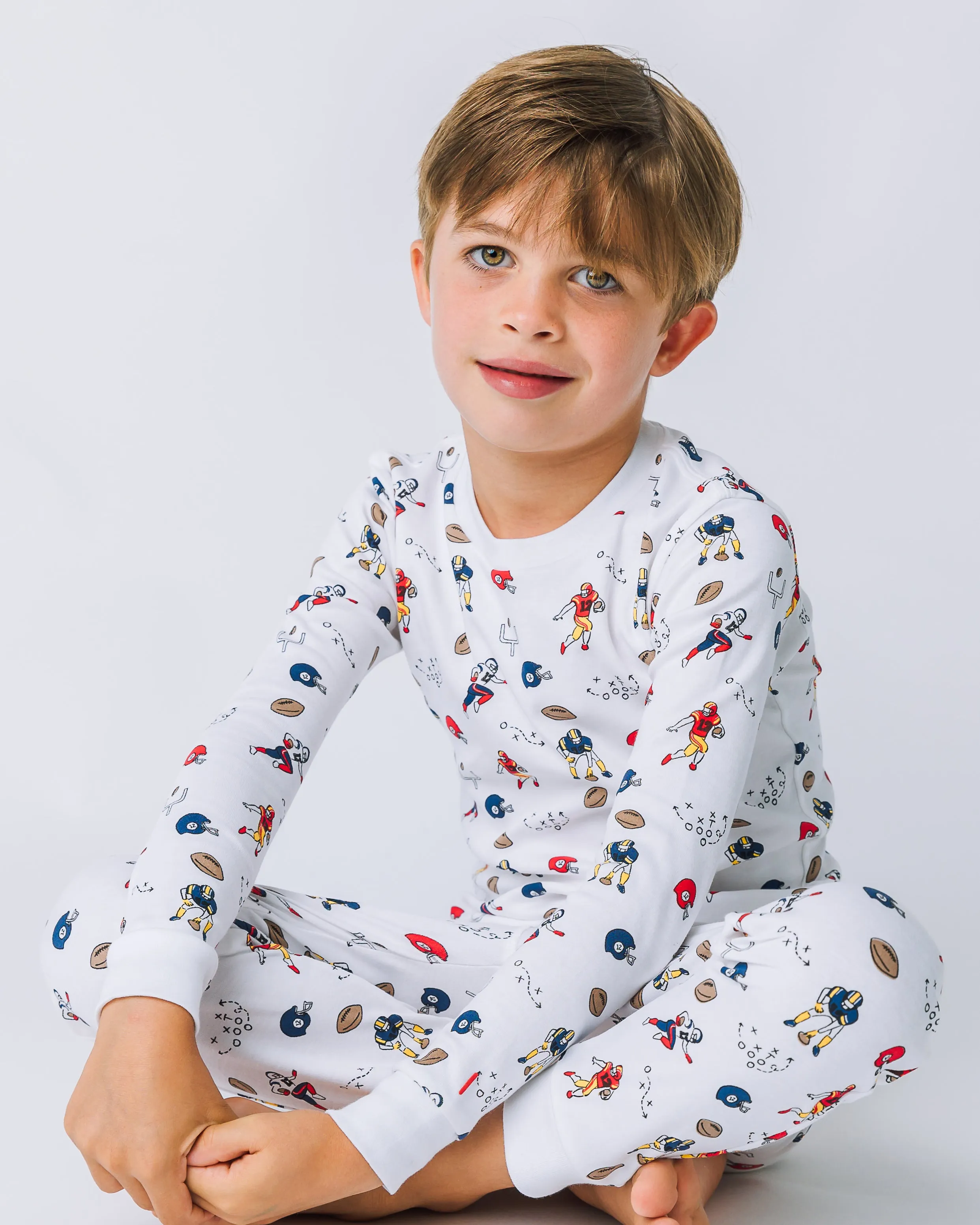 The Organic Long Sleeve Pajama Set [Football]