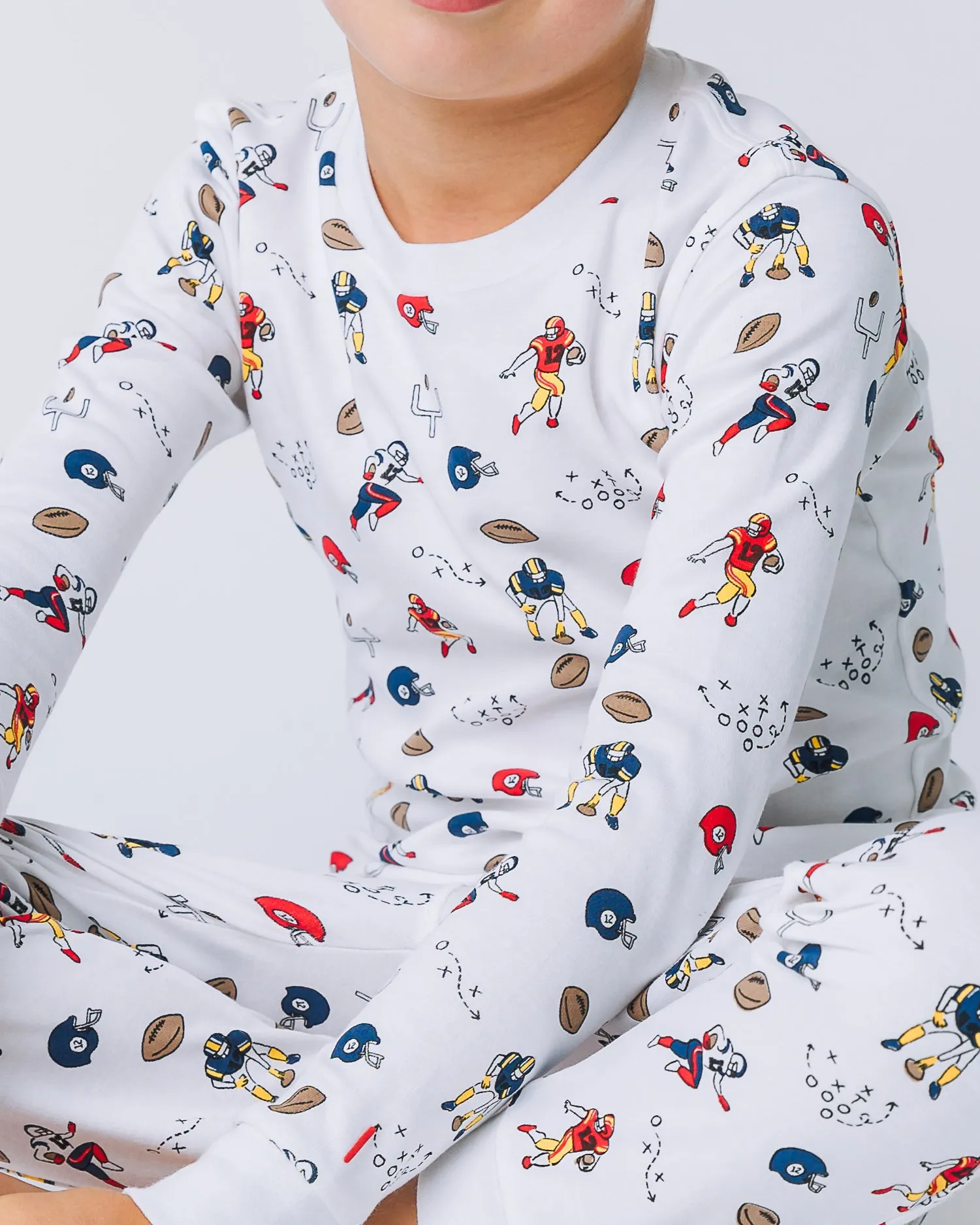 The Organic Long Sleeve Pajama Set [Football]