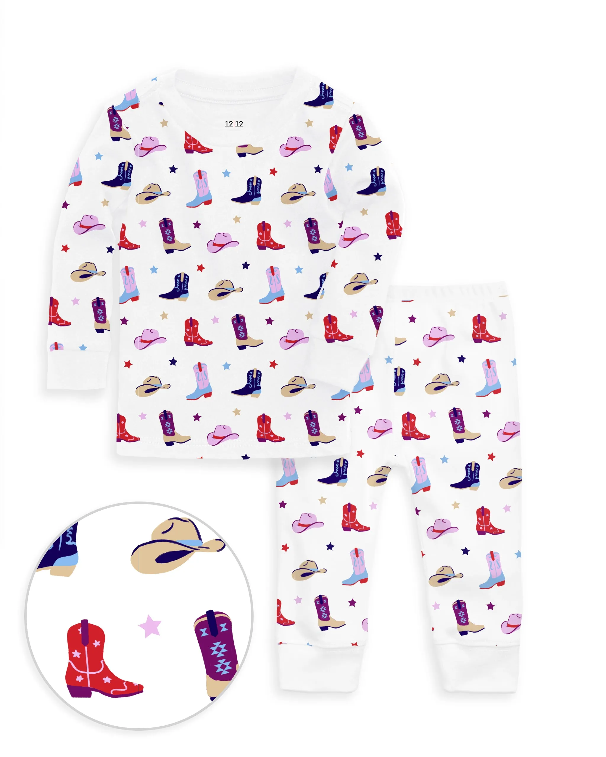 The Organic Long Sleeve Pajama Set [Giddy Up]