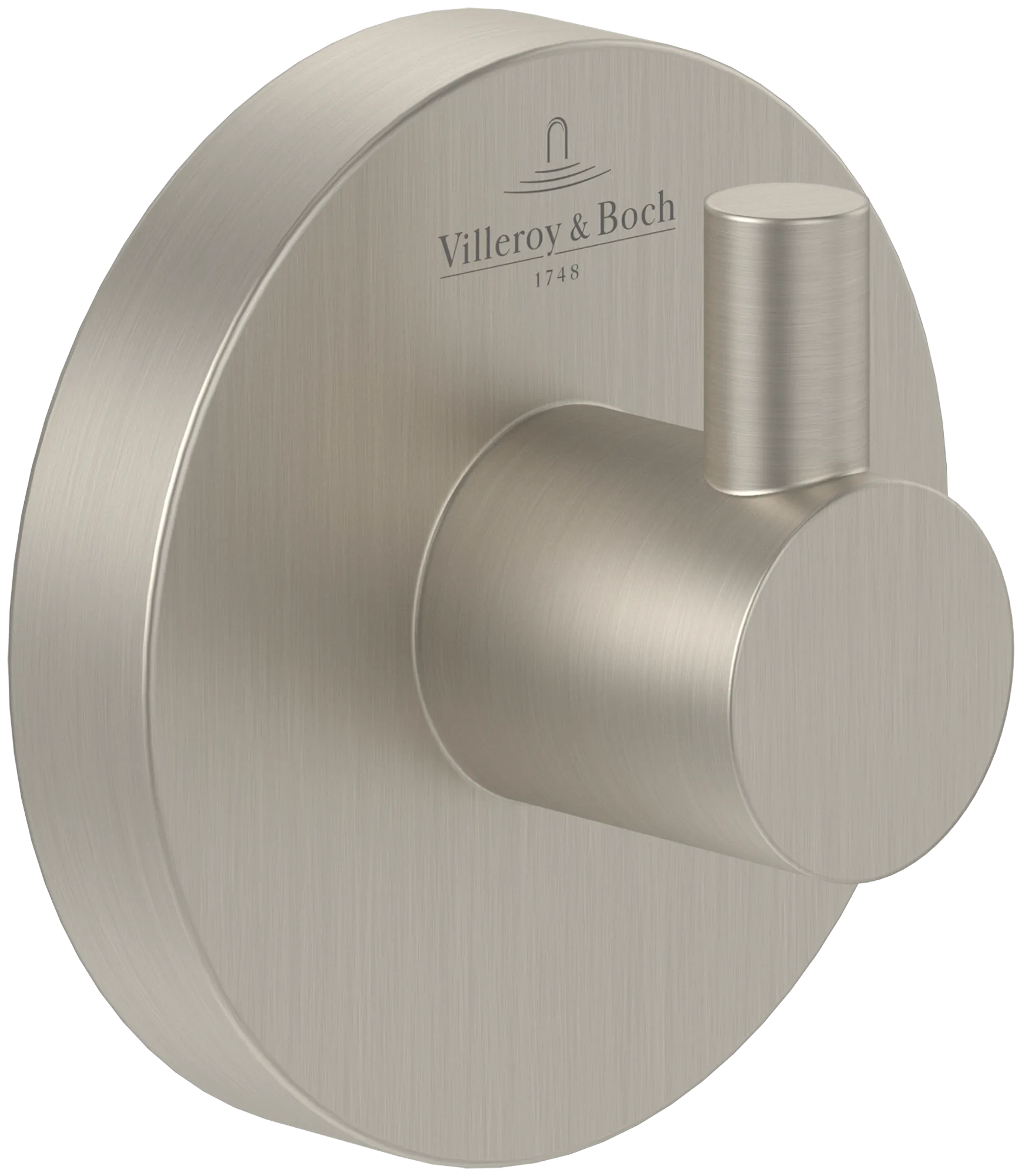 Villeroy & Boch Elements Tender Single Robe Hook Brushed Nickel