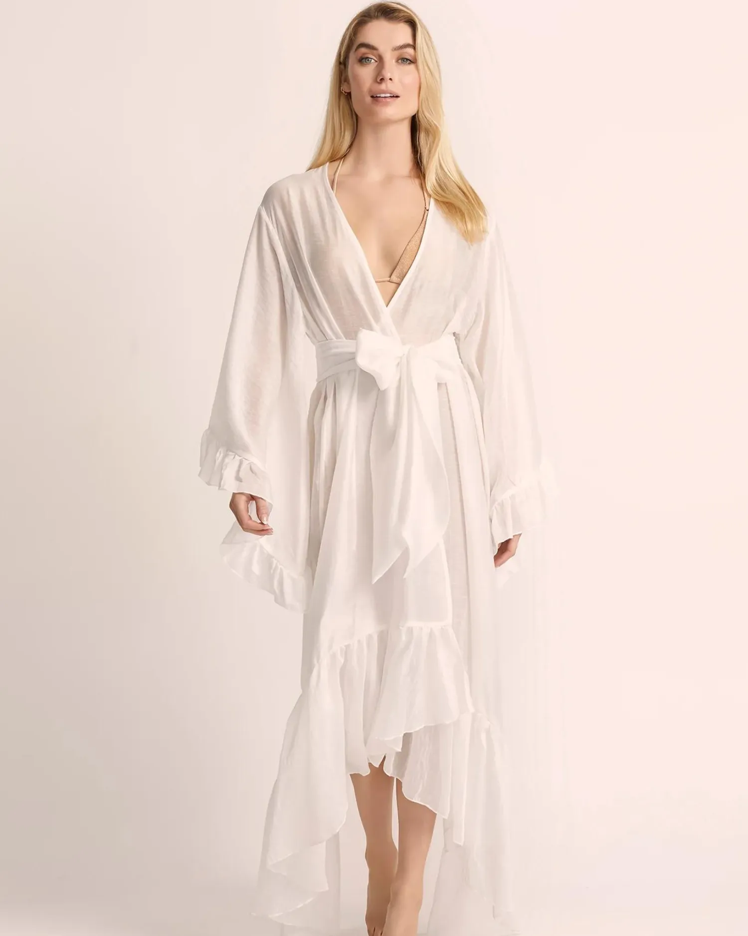 White Gaylene Bridal Robe