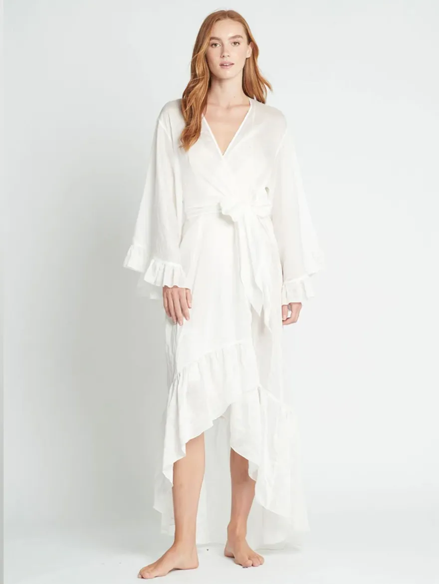 White Gaylene Bridal Robe