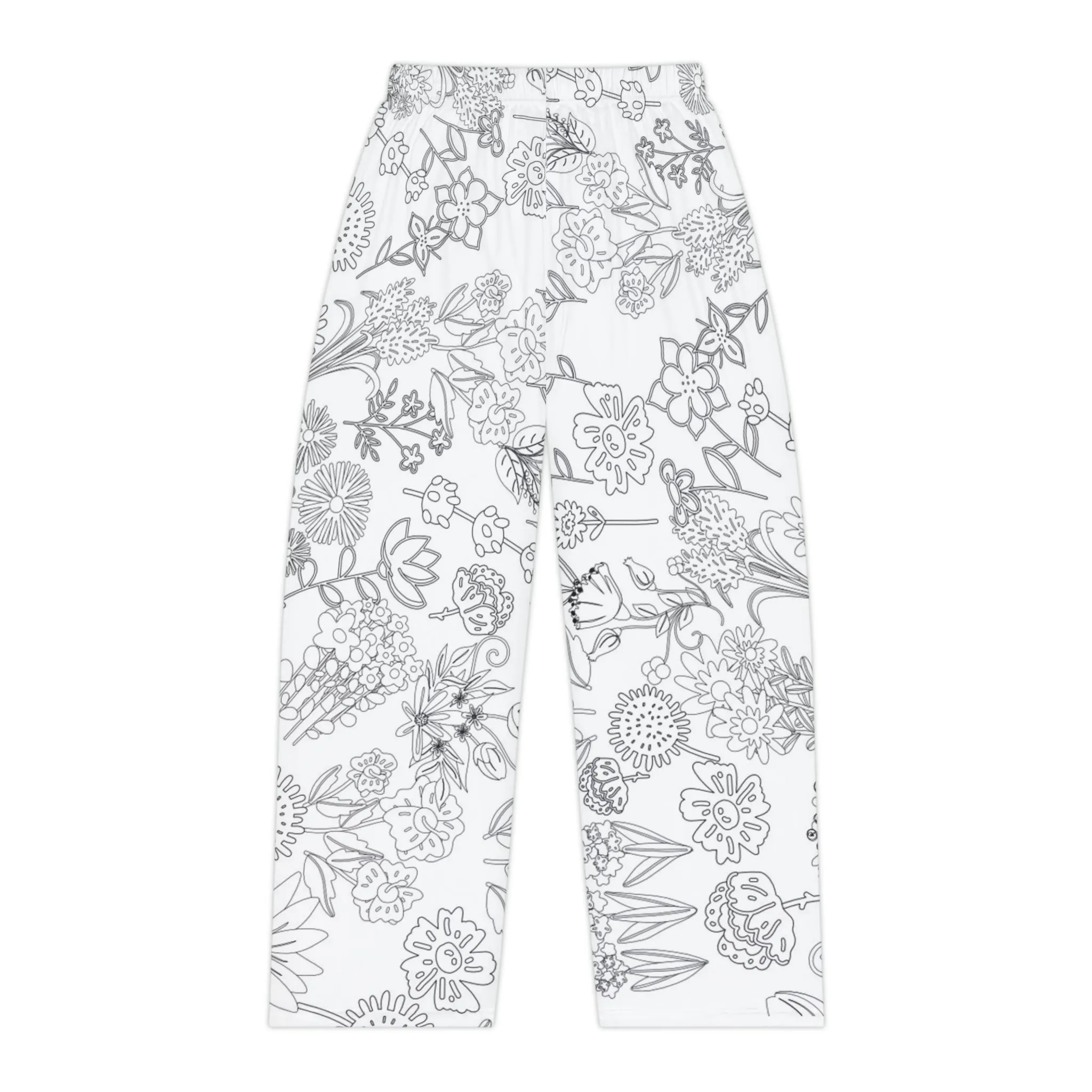 Wild Flowers Coloring Pajama Pants for Women