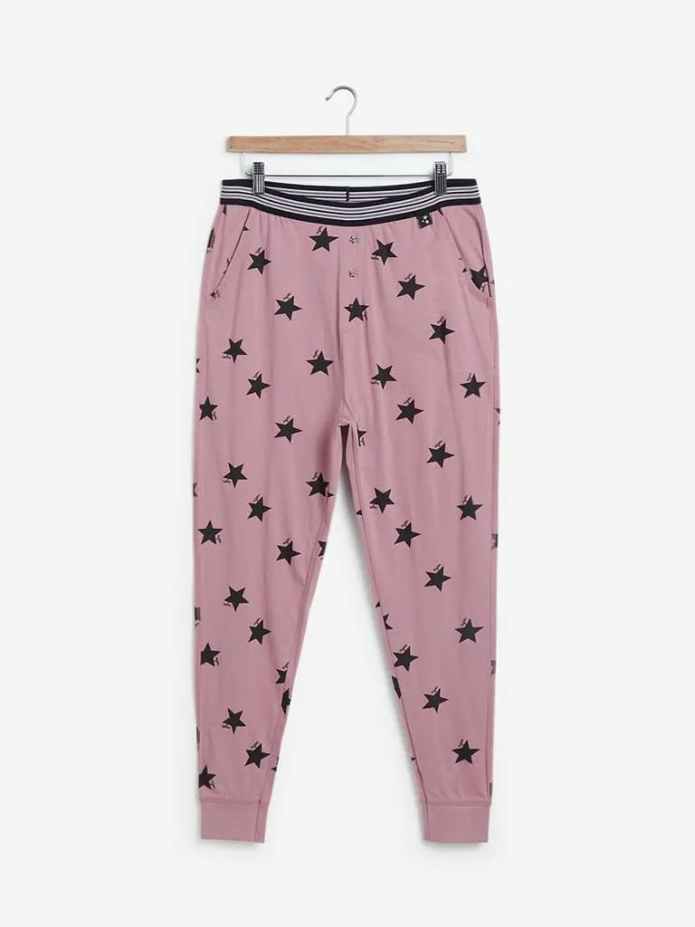 Wunderlove Light Pink Superstar Joggers